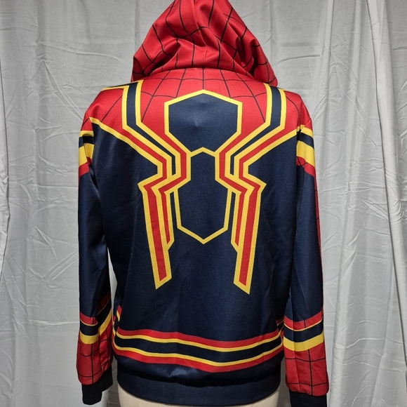 MARVEL The Avengers Infinity War Iron Spider-Man Zip Hood Jacket Polyester - Picture 3 of 4
